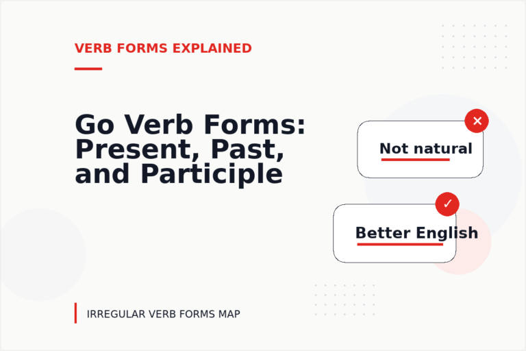 Go Verb Forms: Present, Past, and Participle Go Verb Forms: Present, Past, and Participle