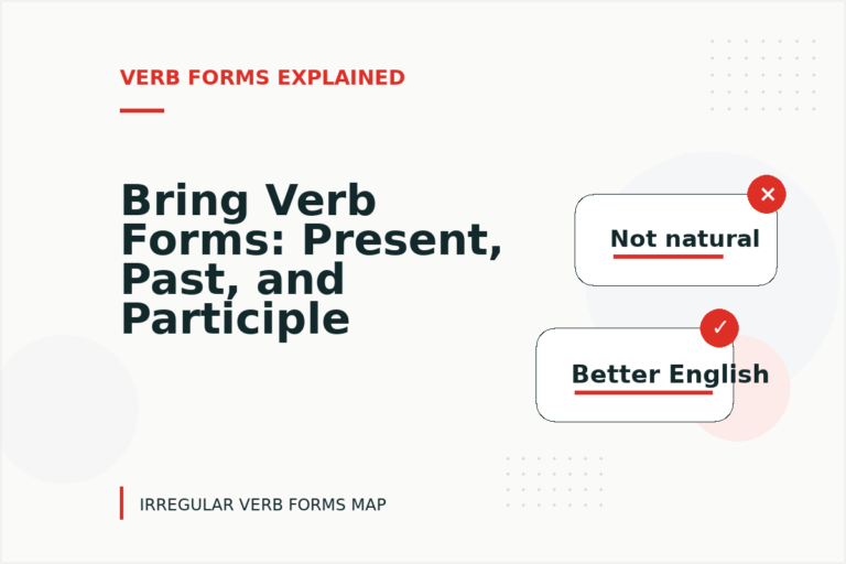 Bring Verb Forms: Present, Past, and Participle Bring Verb Forms: Present, Past, and Participle