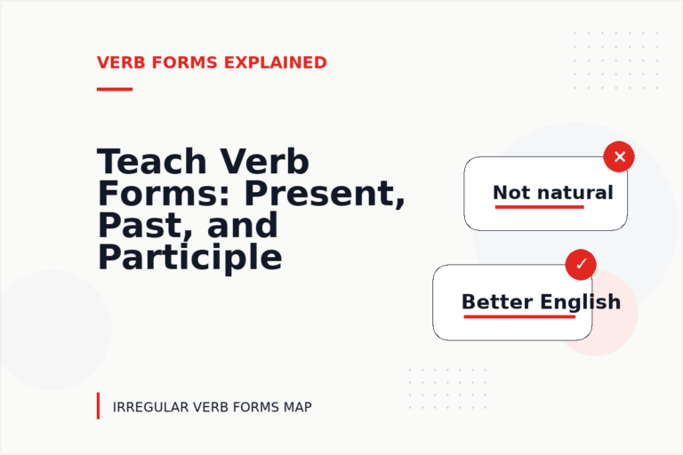 Teach Verb Forms: Present, Past, and Participle Teach Verb Forms: Present, Past, and Participle