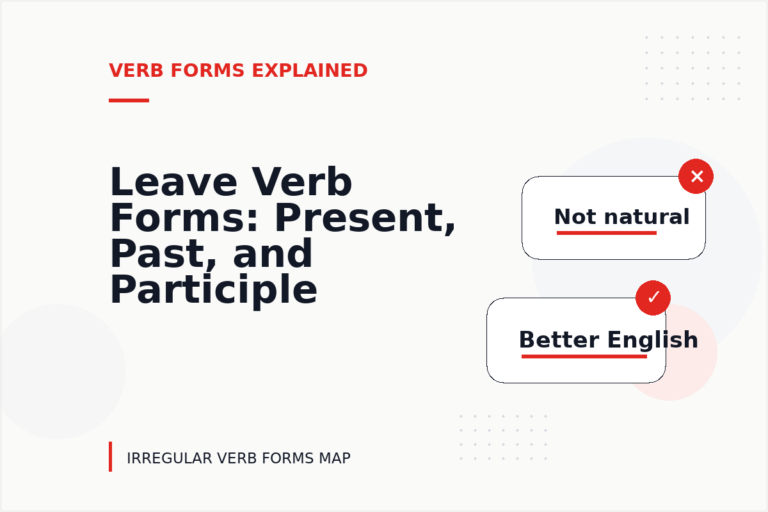 Leave Verb Forms: Present, Past, and Participle