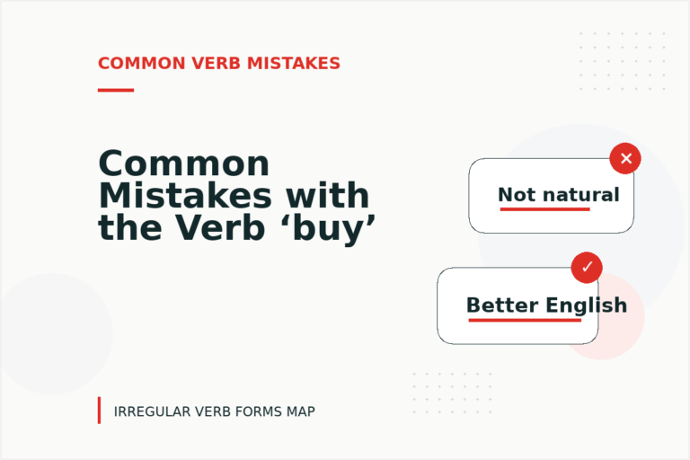 Common Mistakes with the Verb ‘buy’ Common Mistakes with the Verb ‘buy’
